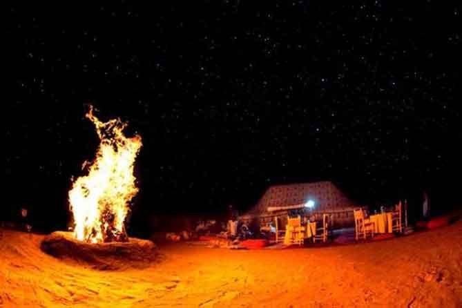 Imperial Morocco tour Desert Luxury Camp Night